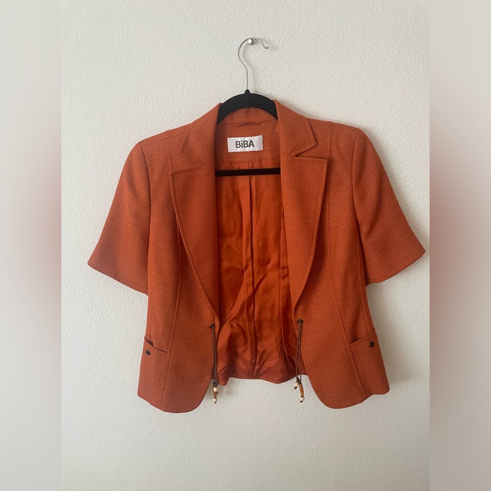 BiBA burnt orange short sleeve blazer